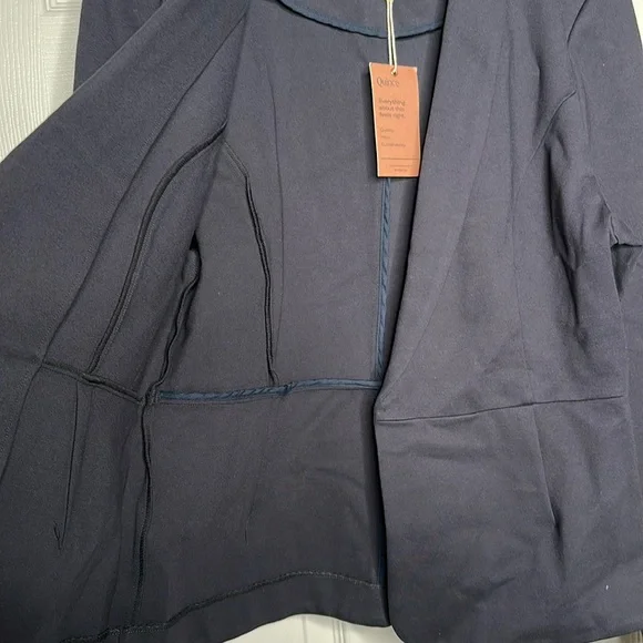 Quince Navy Women's Blazer - Picture 3 of 6